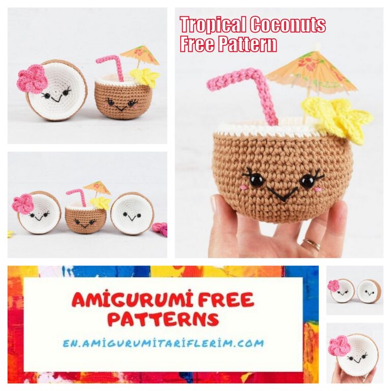 Tropical Coconuts Amigurumi Free Pattern
