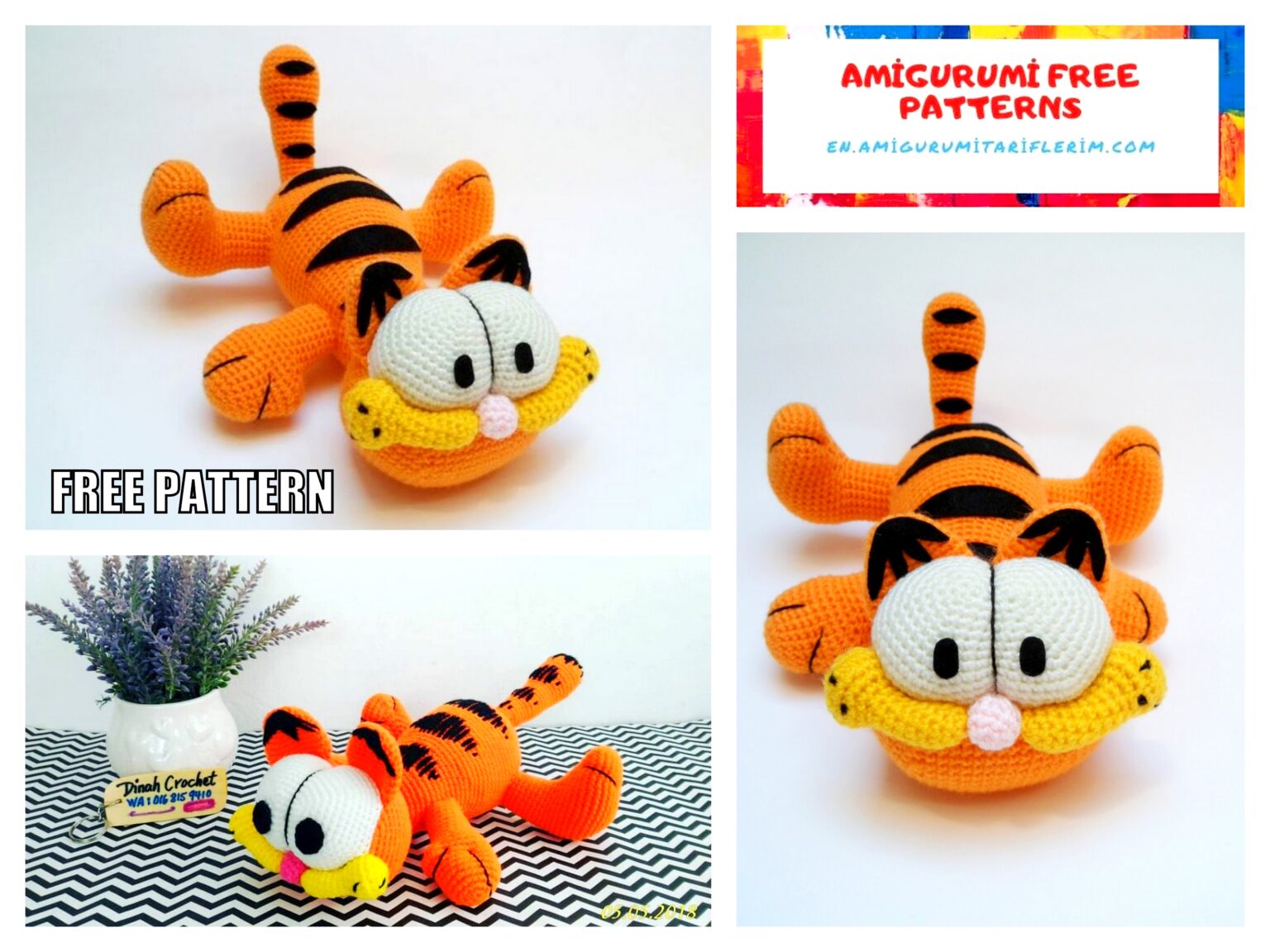 Garfield Paper Patterns Garfield Amigurumi Free Pattern - En.amigurumitariflerim.com