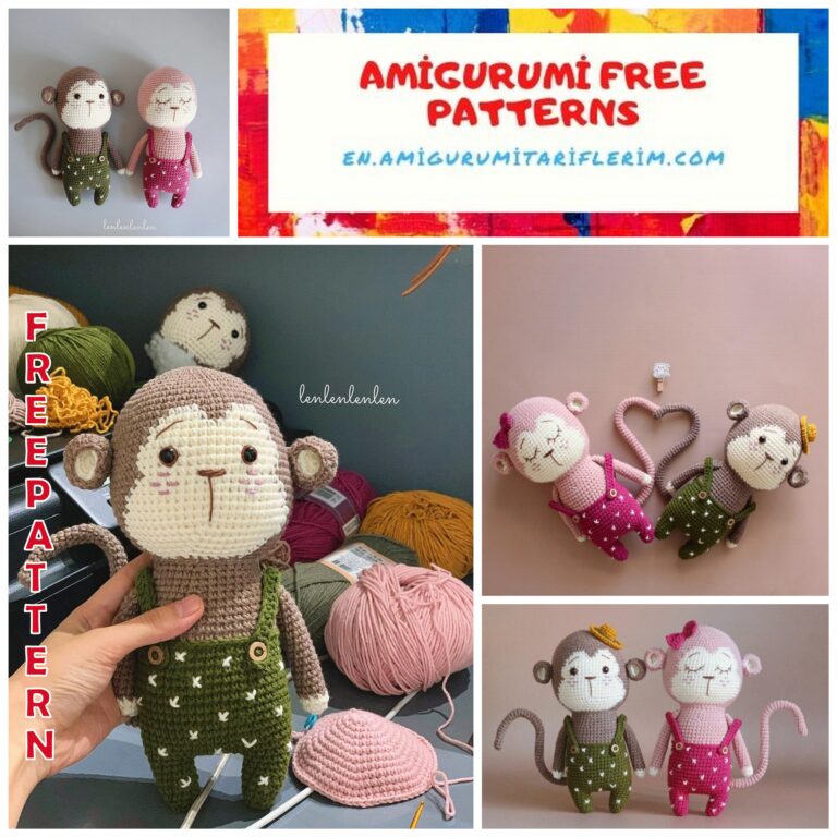Monkeys in Love Amigurumi Free Pattern