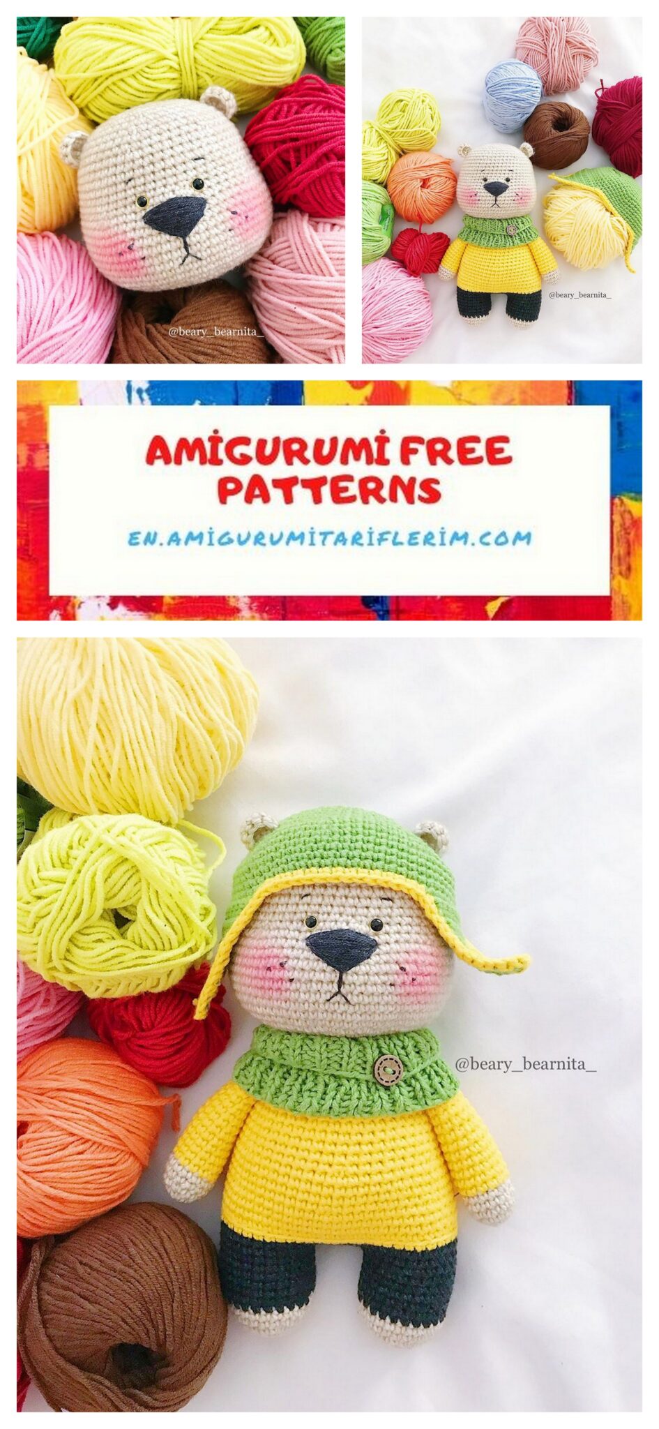 Honey Bear Amigurumi Free Pattern – En.amigurumitariflerim.com