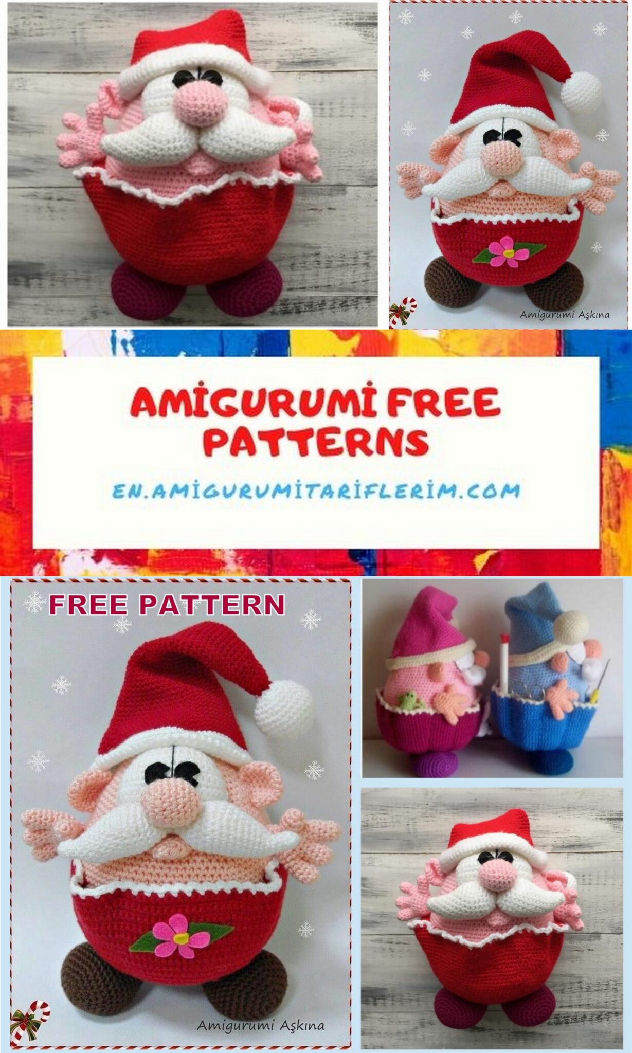 Amigurumi Christmas Gnome Free Pattern – En.amigurumitariflerim.com