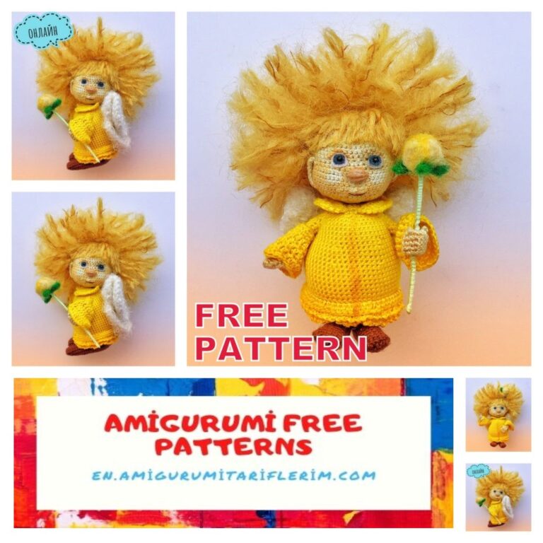 Yellow Angel Amigurumi Free Crochet Pattern