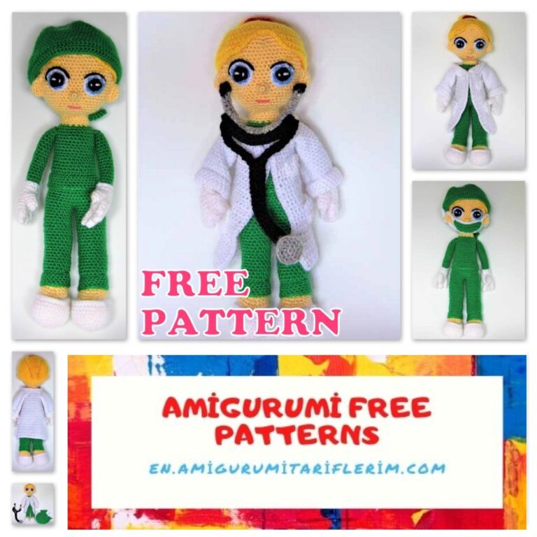 Female Doctor Amigurumi Free Crochet Pattern