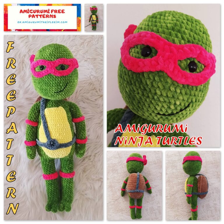 Ninja Turtles Velvet Amigurumi Free Pattern