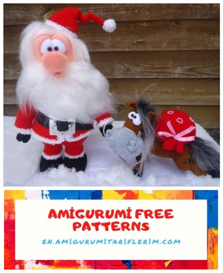Santa Claus And Horse Amigurumi Free Pattern