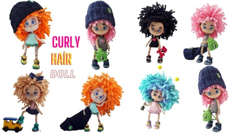 Curly Hair Doll Amigurumi Free Pattern