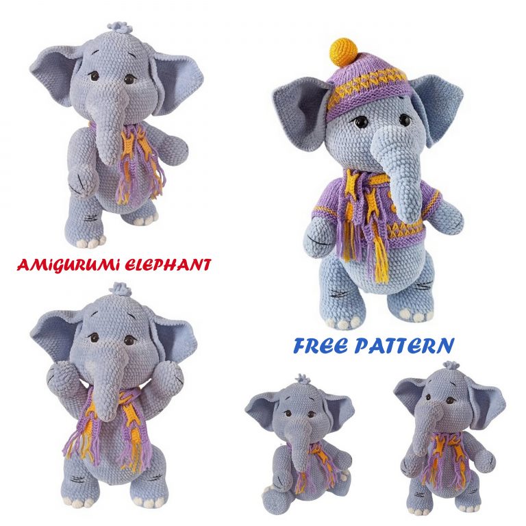 Little Cute Elephant Amigurumi Free Pattern