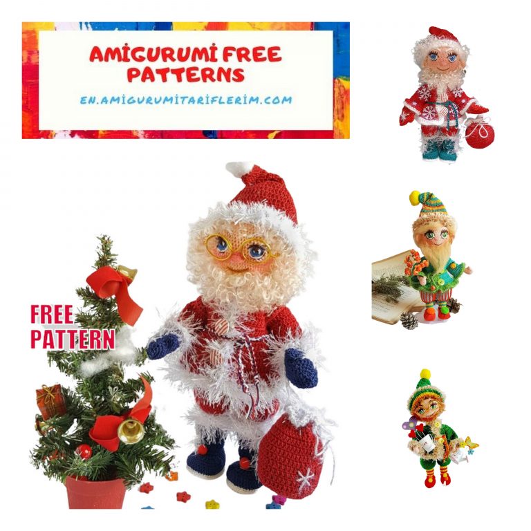 Santa Claus and Christmas Gnome Amigurumi Free Pattern