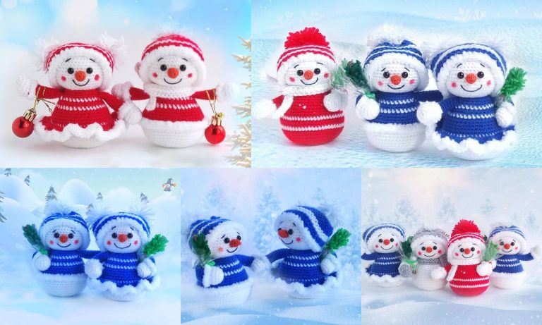 Adorable Little Christmas Snowman Amigurumi Free Pattern