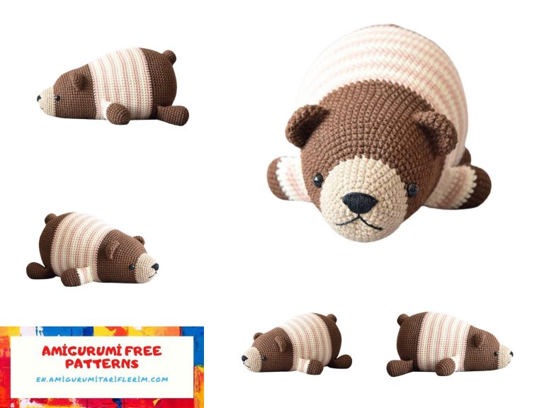 Free Amigurumi Crochet Pattern: Chubby Sleepy Bear