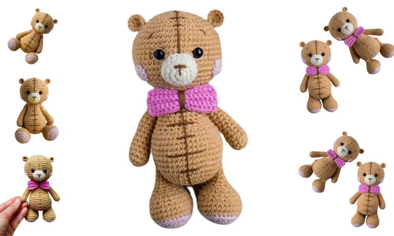 Craft Your Own Bow Tie Teddy Bear with Our Free Amigurumi Pattern