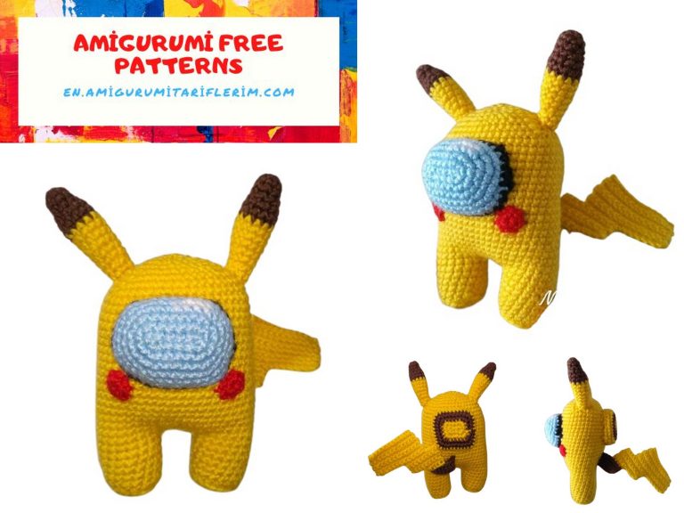 Among Us Pikachu Amigurumi Free Pattern: Craft Your Favorite Crossover Character!