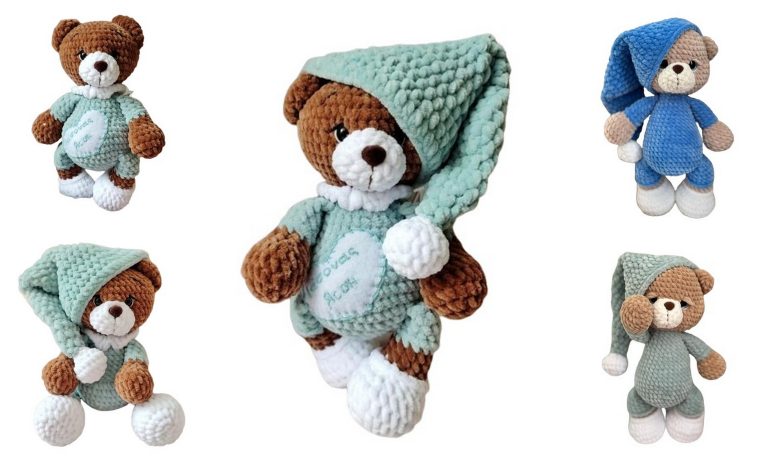 Cozy Sleepy Teddy Bear Amigurumi Free Pattern: Crochet Comfort for Bedtime Bliss!